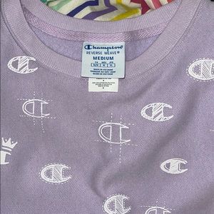 medium purple champion crew neck